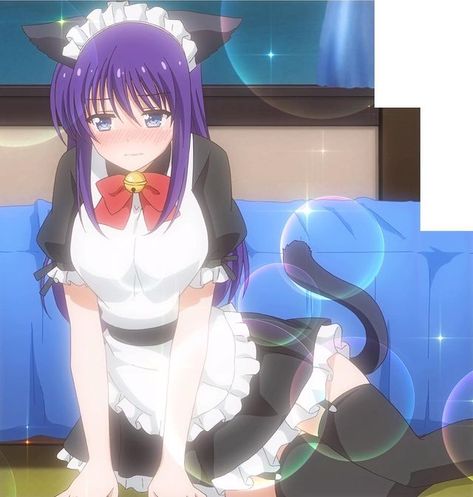 Ao Chan Can't Study, Can't Study, Anime Demon Boy, Anime Maid, Cute Anime Pics, Cat Girl, Anime Movies, Purple Hair, Anime Kawaii