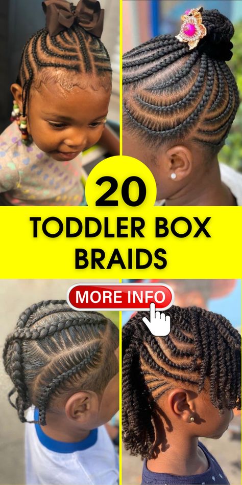 Toddler Box Braids: Stylish Beads & Natural Hairstyles for Kids Girl Braids Hairstyles Black Little Easy Natural Hair, Hair Braid Designs For Kids, Cute Little Black Girls Hairstyles Easy, Hairstyle For Children Girl, Easy Children Hairstyles, Easy Toddler Braids, Toddler Box Braids, Hairstyles For Little Black Girls Easy, Kids Hairstyles Girls Easy