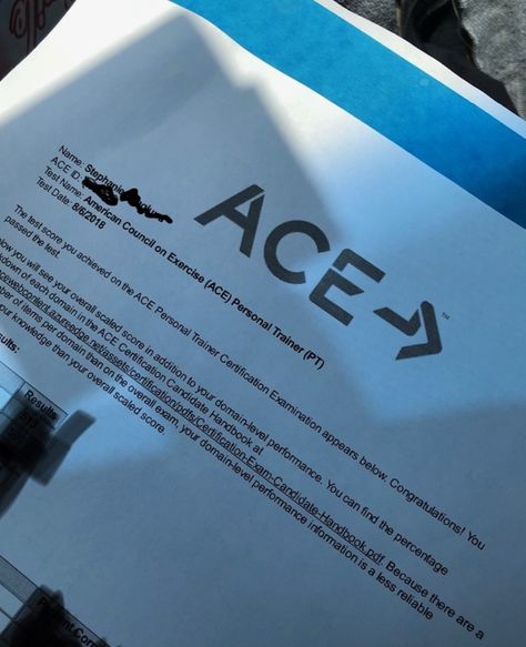 Becoming an ACE Certified Personal Trainer Ace Personal Training, Personal Training Certification, Passed The Test, Wellness Ideas, Being Honest, Fitness And Wellness, Certified Personal Trainer, Live Fit, Workout Fitness