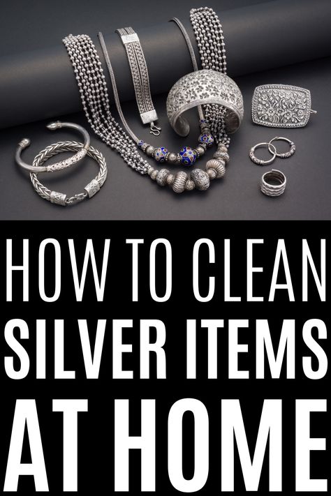 Discover easy, DIY methods to clean tarnished silver with household items. Restore shine with these quick, safe tips for jewelry and utensils. Cleaning Sterling Silver Remove Tarnish, How To Clean Silver Jewelry Diy, Tarnished Silver Cleaning, How To Clean Tarnished Silver Jewelry, How To Clean Silver Jewelry, Silver Cleaner Diy, Clean Tarnished Silver, Clean Tarnished Silver Jewelry, Cleaning Tarnished Silver