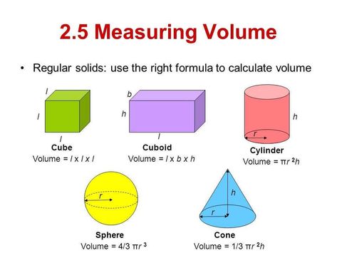 How To Calculate The Volume Of A Prism - Engineering Discoveries Volume Of Prisms, Math Formula Sheet, Volume Of A Cylinder, Geometry Help, Measuring Volume, Geometry Formulas, Mathematics Geometry, Geometry High School, Brain Teasers For Kids