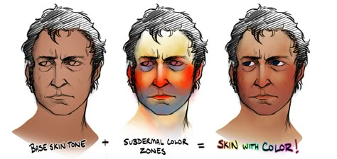 I did a quick study to remind myself of the color zones of the face, as well as document it for my readers. The 'base skin tone' layer and ... Art Advice, Art Help, Arte Inspo, Digital Painting Tutorials, Drawing Stuff, Art Refs, Anatomy Art, Art Tutorials Drawing, Digital Art Tutorial