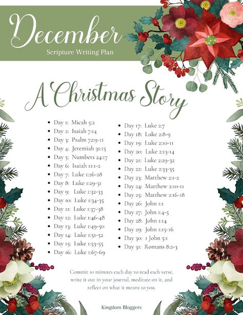 Scriptures For December, December Scripture Writing Plan 2023, Daily Scripture Writing 2023, Christmas Scripture Writing Plan, Advent Scripture Writing Plan, Monthly Scripture Writing Plan 2023, Scripture Writing Plans 2023, The Christmas Story Bible, Scripture Journaling Printables