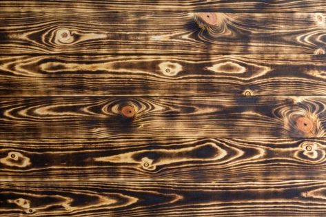 Try a Burnt Wood Finish on Your Next Project Charred Wood Siding, Burnt Wood Finish, Poolside Lounge Chairs, Accent Wall Panels, Grey Stained Wood, Burned Wood, Bob Vila, Pool Water Features, Sugi Ban