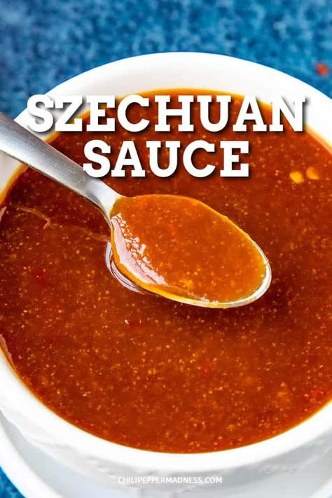 Chinese Sauce Recipe, Sauces For Chicken, Chinese Sauce, Szechuan Sauce, Asian Sauces, Homemade Hot Sauce, Mango Pudding, Asian Sauce, Hot Sauces