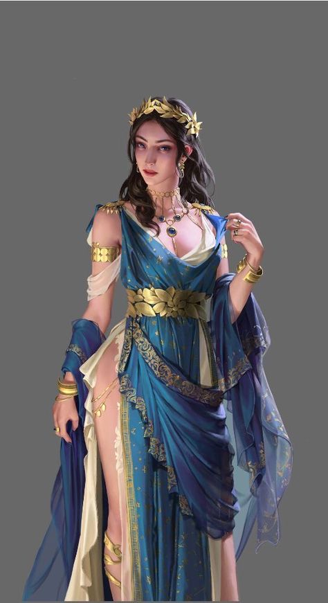 Ancient Greek Clothing, Greek Dress, Goddess Outfit, Look Grunge, Fantasy Gowns, Greek Clothing, Fantasy Dress, Female Character Design, Greek Goddess