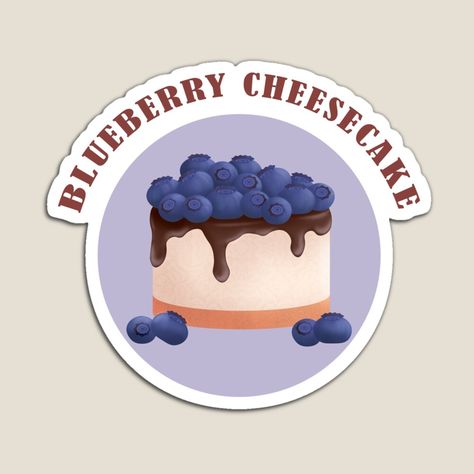 Get my art printed on awesome products. Support me at Redbubble #RBandME: https://www.redbubble.com/i/magnet/Blueberry-Cheesecake-for-National-Cheesecake-Day-by-Art-of-Rory/117538864.TBCTK?asc=u National Cheesecake Day, Name Tag Sticker, Tag Sticker, Cake Name, Blue Berry, Stickers Png, Blueberry Cheesecake, Name Tag, Pancakes