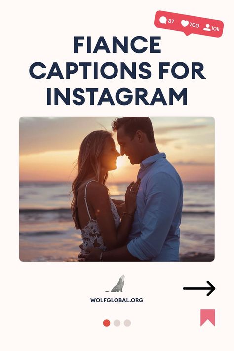 Graphic about fiancé captions for Instagram featuring a couple embracing at sunset on the beach.
A checklist of playful and romantic engagement affirmations with emojis, and a call-to-action button.
Ad for Instagram engagement pod with happy woman using laptop, surrounded by social media icons. Fiance Captions For Instagram Post, Caption For Fiance Love, Fiance Instagram Captions, Fiancé Captions, Caption For Fiance, Fiance Captions For Instagram, Short Captions For Pictures Of Yourself, Fiance Captions, Fiancee Quotes