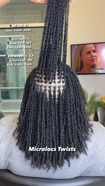 2 Strand Twist With Extensions, Micro Locs Twist, Tiny Weaving With Natural Hair, Microtwist Extension, Ceres Braid Hairstyles, Micro Twist Hairstyles, Micro Twists Natural Hair, Natural Twist Hairstyles, Braids And Twists