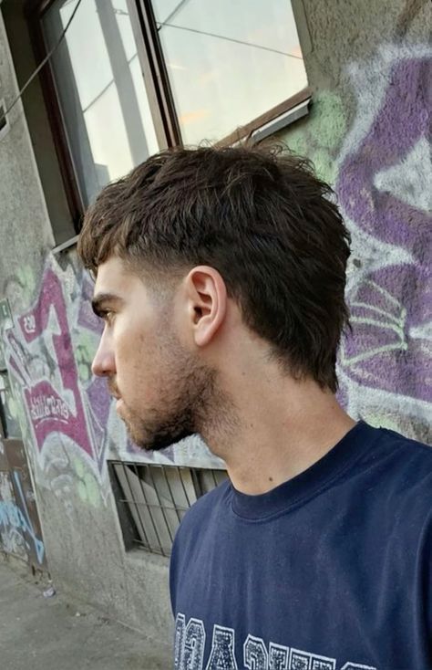 Cropped Mullet, Modern Mullet For Men Straight Hair, Crop Mullet, Short Mullet Mens, Men Short Hair Fade, Tomboy Hair, Very Short Hair Men, Taper Fade Short Hair, Mens Haircuts Straight Hair