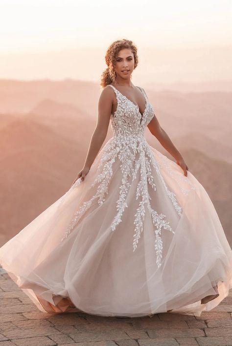 Allure Bridals A1203. Allure Wilderly Wedding Dress, Allure Bridal Disney, Sleeveless Embroidered Floral Applique Wedding Dress, Allure 9603, Allure Bridals, Allure Couture, Bridal Atelier, Bride Groom Dress, Allure Bridal