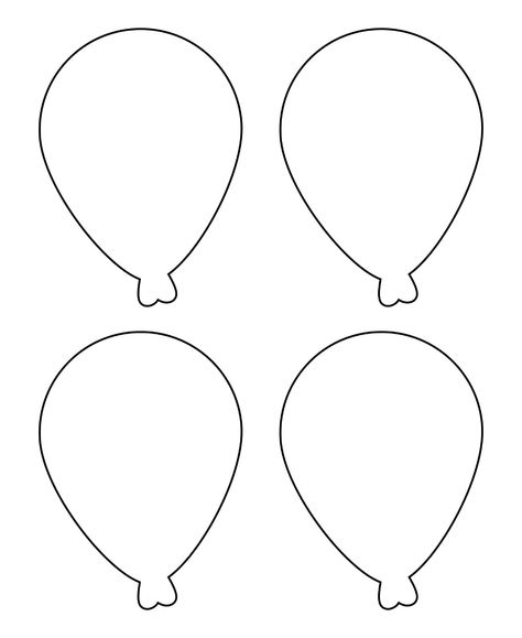 Balloon Coloring Pages Free Printable, Balloon Cutout Template, Balloon Template Free Printable, Balloon Svg Free, Romans Road, Julia Bettencourt, Balloon Printable, Creation Activities, Home Day Care