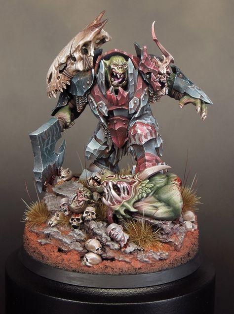 Orruk Megaboss by David Soper "Sproket" · Putty&Paint Warhammer Tabletop, Orks 40k, Warhammer Paint, Warhammer Models, Fantasy Battle, Age Of Sigmar, Warhammer Art, Mini Figurine, Warhammer 40k Miniatures