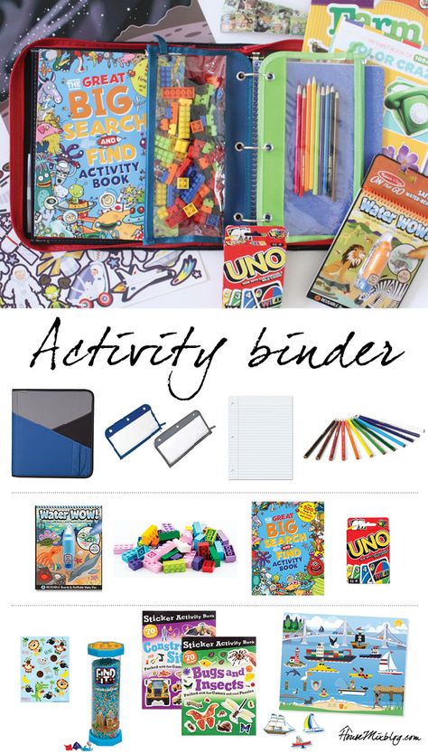 Keep kids busy on the plane with an activity binder. Here's what I put in mine. Toddler Travel Activities, Activity Binder, Kids Travel Activities, Airplane Activities, Car Activities, Trip Activities, Flying With Kids, Road Trip Activities, Keep Kids Busy