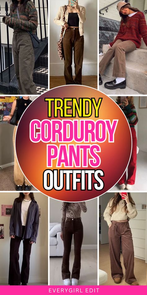 corduroy pants outfits, corduroy pants outfit ideas, corduroy pants outfit inspo, corduroy pants outfits 2024, corduroy pants outfit ideas 2024, corduroy pants outfit inspo 2024, best corduroy pants outfits, best corduroy pants outfit ideas, best corduroy pants outfit inspo. Wide Leg Curdory Pants, How To Style Tan Corduroy Pants, Flare Courdory Pants Outfits, Straight Leg Corduroy Pants Outfit, Black Courdory Pants Outfits Winter, Shoes To Wear With Corduroy Pants, Corduroy Pants Outfit Plus Size, Outfits With Black Corduroy Pants, Curdoroy Outfit Womens