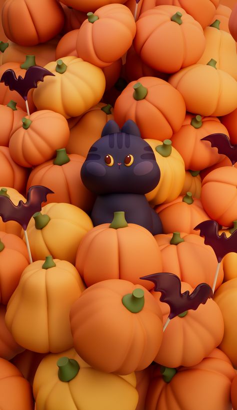 Behance 上的 Pumpkin apotheosis Pumpkin Background Wallpapers, Pumpkins Wallpaper, Pumpkin Background, Pumpkin Wallpaper, Imagination Art, Halloween 3d, 3d Blender, 3d Inspiration, 3d Ideas