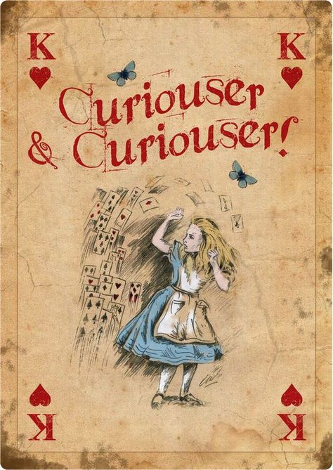 ALICE IN WONDERLAND GIANT Vintage Playing Card Tea Party Prop Mad ... Playing Cards Alice In Wonderland, Alice In Wonderland Curiouser Quote, Alice In Wonderland Illustrations, Alice Tea Party, Mad Hatter Party, Disney Alice In Wonderland, Alice And Wonderland Quotes, Wonderland Quotes, Mad Hatters