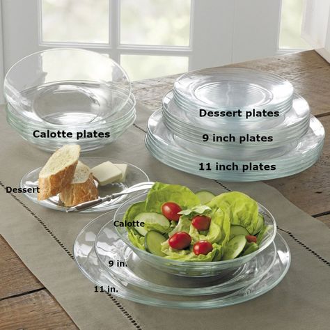 Clear Glass Dinnerware, Kosher Kitchen, Clear Glass Plates, Clear Plates, Glass Tableware, Hard Water Stain Remover, Dinner Ware, Glass Dinnerware, Kitchen Dinnerware