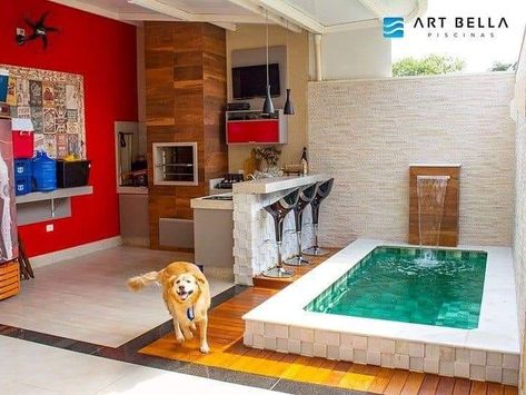 Piscinas Pequeñas, Barbecue Garden, Area Gourmet, Modern Pools, Swimming Pools Backyard, Swimming Pool Designs, Dream House Interior, Sims House, Home Design Decor