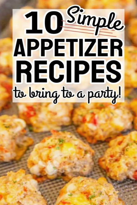 10 simple party appetizers easy crowd pleasers, cheesy dips, heavy hors d’oeuvres, bite-sized shareable snacks and light finger foods, these easy appetizers that travel well are perfect to make ahead and bring to any gathering. Quick easy recipes, budget-friendly party food ideas, cold dips and tasty bites that crowds at parties will love. Elevate your small bite appetizer game with these crowd-pleasing bite-sized appetizers full of savory flavors! Best Easy Appetizers Finger Foods Easy Appetizers For A Party Make Ahead, Shareable Snacks, Potluck Appetizers, Simple Appetizers, Savoury Finger Food, Sunday Food, Small Bites Appetizers, Simple Appetizer, Make Ahead Appetizers