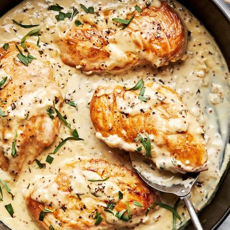 Tarragon Chicken Recipe, Chicken Dijon, Dijon Mustard Chicken, Thyme Sauce, Tarragon Recipes, Tarragon Chicken, Mustard Chicken Recipes, The Modern Proper, Dijon Chicken