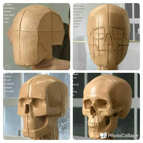 Clay Anatomy, Art Sculpture En Bois, Photo Sculpture, Anatomy Sculpture, Sculpture Techniques, Sculpture Art Clay, Tanah Liat, Wood Carving Patterns, Human Skull