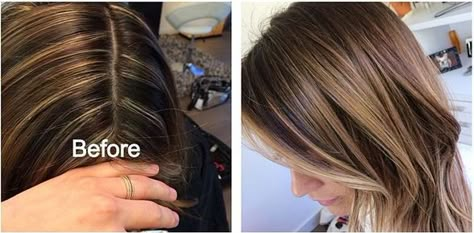 Stripey highlights before and after Nordic Blonde, Hair Dyes, Modern Salon, Hair Photo, Hair Envy, Hair Today, Bad Hair, Hair Dos, Cosmetology