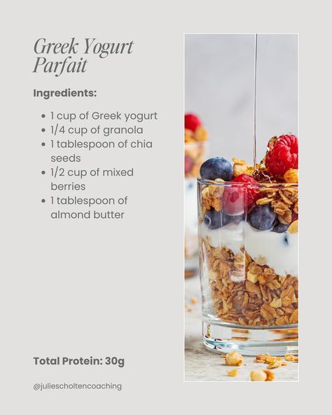 📞 Your body called... it wants breakfast — and that doesn’t mean a latte to go, a granola bar, or a slice of toast. << Swipe for high-protein breakfast inspo!🥣 And if you’re “not a breakfast person”... Hate to break it to you, but this is probably because your hunger hormones and cues have been thrown off with you avoiding breakfast for so long. Your first meal of the day is SO important. It jumpstarts metabolism, fuels your brain, stabilizes blood sugar, and reduces stress levels. Even ... Hunger Crushing Combo, Abbey Sharp, Hunger Hormones, Greek Yogurt Parfait, Granola Bar, Yogurt Parfait, High Protein Breakfast, Protein Breakfast, Granola Bars