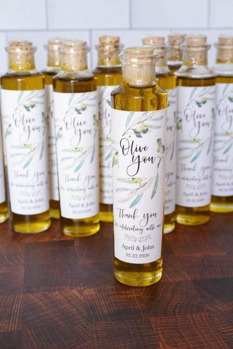 Oil Wedding Favors, Olive Oil Wedding Favors, Photographer Client Gifts, Olive Oil Favors, Italian Wedding Favors, Wedding Favours Bottles, Sweet Wedding Favors, Winter Wedding Favors, Engagement Favors