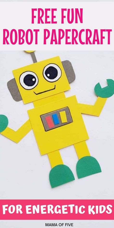 Toddler Robot Craft, Robots Preschool, Robot Papercraft, Robot Classroom, Robot Activity, Paper Robot, Robot Craft, Robot Birthday Party, Robot Theme