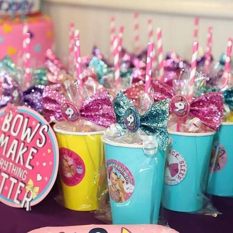 JoJo Siwa Bow Day Party | CatchMyParty.com Jojo Siwa Birthday Party Ideas Diy, Jojo Siwa Party Ideas, Jojo Siwa Cupcake Ideas, Jo Jo Siwa Party Ideas Decorations, Jojo Siwa Birthday Party Ideas Decoration, Jojo Siwa Centerpieces, Jo Jo Siwa Cake, Jo Jo Siwa Party Ideas, Jojo Birthday Party Ideas