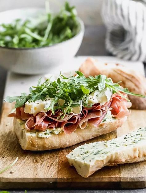 Jambon Beurre Sandwich (Ham, Butter and Brie Sandwich) - Cooking for Keeps French Lunch Box Ideas, Spring Sandwiches, Cold Sandwich Ideas, Ham Sandwich Recipes, Cold Sandwich Recipes, Brie Sandwich, Baguette Sandwich, Gourmet Sandwiches, Deli Sandwiches