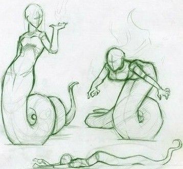 Drawing ideas Snake Drawing, Mermaid Drawings, Drawing Bases, Human Drawing, Fantasy Drawings, Body Reference Drawing, 캐릭터 드로잉, Body Drawing, Concept Art Drawing