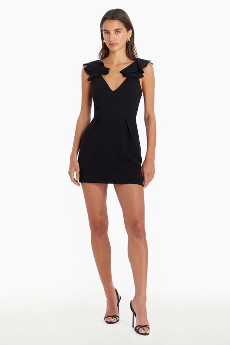 Gimlet Dress | Women's Dresses | Amanda Uprichard Black Formal Mini Dress With Fitted Bodice, Amanda Uprichard Samba Dress, Black Fitted Smocked Mini Dress, Aje Dress Black, Black A-line Stretch Mini Dress, Gimlet, Amanda Dress, Amanda Uprichard, Xmas 2024