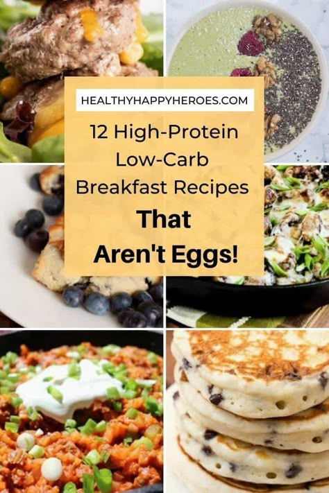 Breakfast Ideas Without Eggs, High Protein Low Carb Breakfast, Low Fat Breakfast, Eggless Breakfast, Low Carb Breakfast Ideas, Carb Breakfast Ideas, Healthy Low Carb Breakfast, Egg Free Breakfast, High Protein Breakfast Recipes