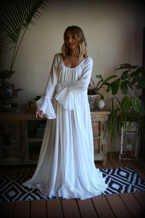 White Cotton Long Sleeve Nightgown Jane Austen Cotton | Etsy White Cotton Sleepwear, White Nightdress, Nightgown Cotton, Long Sleeve Nightgown, Victorian Nightgown, Cotton Nighties, Night Gown Dress, White Nightgown, Cotton Gowns