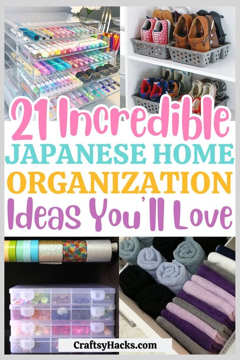 Japanese Organization Ideas, Japanese Storage Solutions, Organized Apartment, Apartment Organization Ideas, Japanese Organization, Japanese Storage, Minimalist Storage, Wall Mounted Shoe Rack, Home Organizing Ideas