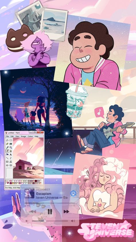 I made this one for my brother Steven Universe Wallpaper Aesthetic, Steven Universe Aesthetic, Steven Universe Wallpaper, Kirby Character, Soft Boy, Kids' Movies, Steven Universe Fanart, Iphone Icon, Steven Universe