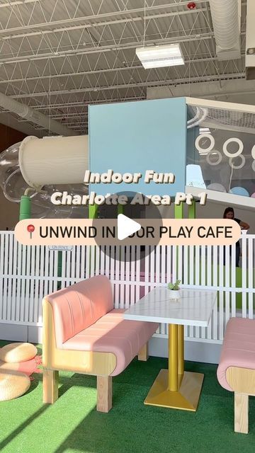 Ravonda | Charlotte Mom Blogger on Instagram: "With all the rain we’ve been having and the weather starting to heat up, I wanted to share some of our favorite indoor spots in the Charlotte area. First up is the @unwindindoorplaycafe in Pineville. An indoor spot on a weekday when it’s not super crowded, is definitely ideal for me when it comes to taking the kids places.
I like this place because I don’t feel overstimulated when I’m there. Which is how I usually feel at parks to be honest. Here I can grab some coffee from their cafe, and sit and watch them play without worrying about my toddler running off somewhere🙌🏽

A few things:
- Grip socks are required (can be purchased for $4)
- Designed for ages 7 and under
- No outside food allowed
- 1 hour play is $12.99, 2 hours is $24.99 and in Playroom Cafe Ideas, Indoor Park Design, Coffee Shop With Play Area, Cafe With Kids Play Area, Play Places For Kids Indoor, Play Cafe Ideas Coffee Shop, Big Kid Playroom Ideas, Kids Cafe Ideas, Play Cafe Ideas