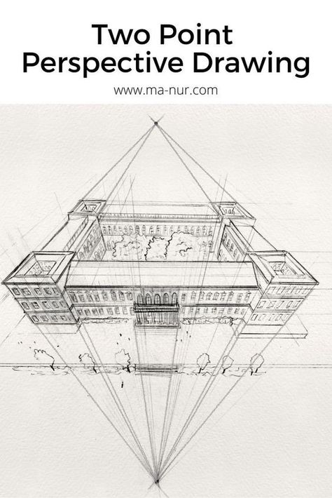 Perspective is the key to almost any illustrations. It is one of the fundamentals that you need to understand in order to create realistic and believable scenes. It captures how our eyes see the world naturally, which is not in a measured scale.We are going to start with one point perspective drawing. Then this post will be followed by other posts for two-point and three-point perspective. #art #drawing #illustrtion #tutorial #learn #perspectivedrawing #artist #architecture #sketch #sketching Two Point Perspective Drawing, One Point Perspective Drawing, Two Point Perspective, Perspective Sketch, Architecture Drawing Sketchbooks, Perspective Drawing Architecture, Architecture Drawing Plan, Perspective Drawing Lessons, Interior Architecture Drawing