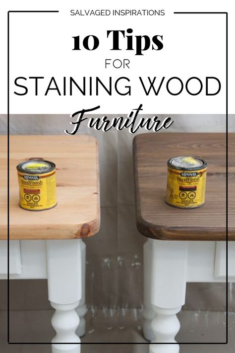 Staining Wood Furniture, Refurbished Furniture Diy, Salvaged Inspirations, Staining Furniture, Wood Furniture Plans, Upcycled Furniture Diy, Country Homes, Diy Furniture Easy, Wood Furniture Diy