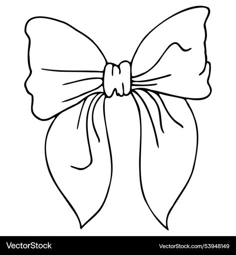 Bow Vector, Doodle Style, Vector Illustrations, Cute Bows, Social Media Graphics, Ribbon Bows, High Res, Bow Tie, Png Images