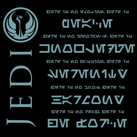 Jedi code written in Aurebesh Aurebesh Tattoo, Star Wars Language, Star Wars Aurebesh, Jedi Tattoo, Minecraft End Poem, Star Wars Alphabet, Jedi Symbol, Poem Tattoo, Jedi Code