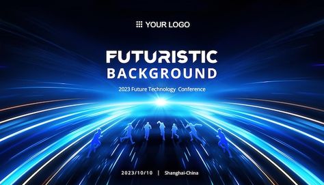 Technology Event Poster, Breakthrough Background, Event Key Visual, New Year Post Design, Futuristic Event, Business Banner Design, Collaboration Poster, Social Media Background, Running Together