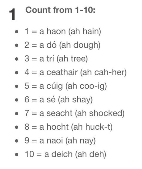 Counting from 1-10 in Irish Gaelic. Gaelic Aesthetic, Irish Quotes Gaelic, Irish Gaelic Tattoo, Gaelic Culture, Learn Irish, Irish Gaelic Language, Learning Irish, Gaelic Tattoo, Irish Aesthetic