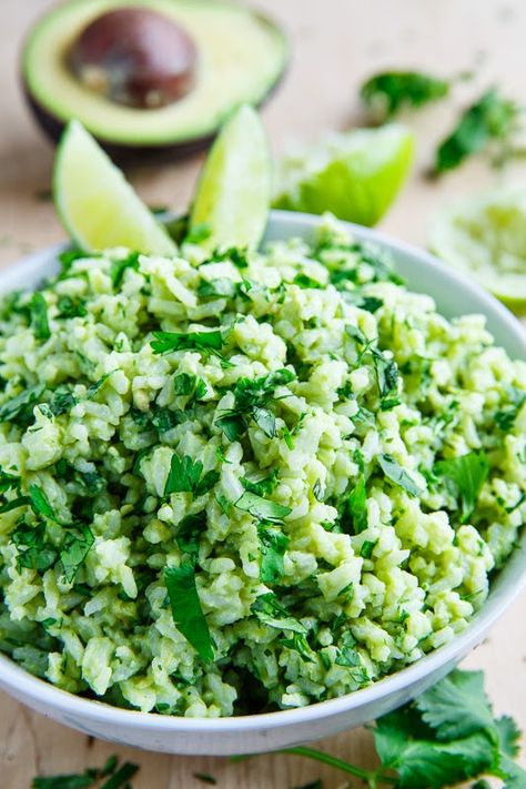 Cilantro Lime Rice Recipe, Lime Rice Recipes, Avocado Rice, Closet Cooking, Lime Rice, Cilantro Lime Rice, Avocado Recipes, Cilantro Lime, Pasta Rice