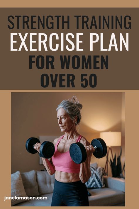 Strength Training for Women Over 50: Get Stronger Now Beginner Weights For Women, Beginner Gym Workout For Women Over 40, Strength Training Workouts For Women Over 50, Women Weight Training Plan, Strength Program For Women, Resistance Exercises For Women At Home, Work Out Programs For Women, Over 40 Strength Training For Women, Exercise For Strength For Women