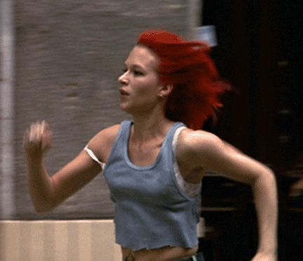 Franka Potente - Run Lola Run 2019-05-07 Run Lola Run, Franka Potente, Dance Vibes, We Are Scientists, Movie Vibes, American Housewife, American Advertising, Running Gif, Todays Mood