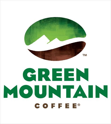 U.S. Coffee Brand ‘Green Mountain’ Unveils New Look - Logo Designer Coffee Symbol, Logo Design Coffee, Rustic Logo Design, Logo Packaging Design, Green Mountain Coffee, Expensive Coffee, Sport Logo Design, Coffee Blog, Mountain Coffee