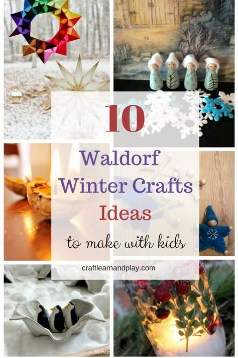 Waldorf Winter Crafts for Kids - Winter craft ideas fork kids - Waldorf inspired activities Waldorf Activities, Waldorf Home, Waldorf Art, Waldorf Homeschool, Waldorf Montessori, Waldorf Crafts, Nature Winter, Nature School, Turkey Craft